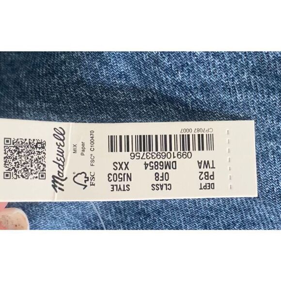 NEW Madewell Do Well Denim Popover Top XXS NWT - Picture 7 of 12